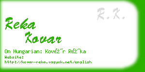 reka kovar business card